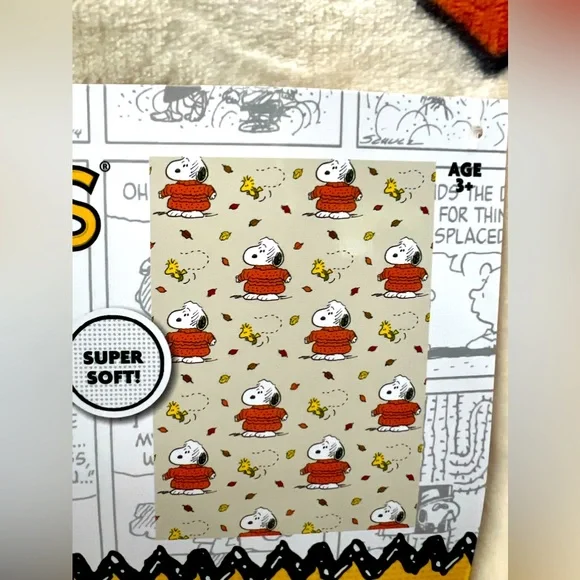 Snoopy plush throw , fall wearing a puffer jacket ! - Picture 3 of 4